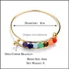 Charm Armbänder Mode 7 Chakra Draht Armreif für Frauen Yoga Naturstein Perlen Reiki Spiritueller Buddha Personalisierter Schmuck in Drop D OT9NU