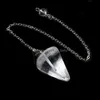 Arts And Crafts Reiki Healing Pendums Radiesthesia Natural Stones Pendants Amet Crystal Pendum For Men Women Pendos Necklace Drop De Dhcto