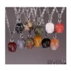 Hangende kettingen reiki druzy genezende natuursteen skl hangers pendum voor sieraden maken kralen charme ketting 6pcs/lot drop leveren dhpzj