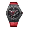Wristwatches BONEST GATTI Men Automatic Watch Luxury Watches 47MM Mechanical Wristwatch 50M Waterproof Sapphire Skeleton Leather Strap Date