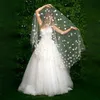 Bridal Veils Bride Veil 3D Floral Pearls With Flowers Wedding For Cover Fingertip