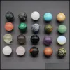 Kunst en ambachten 20 mm natuursteen losse kralen Amethist Rose kwarts turquoise agate 7chakra diy nonporous round ball yoga genezing gu dhukg