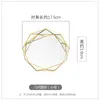 Plates Light Luxury Geometric Round Cosmetic Jewelry Storage Tray Table Top Finishing Glass Plate Northern Europe Ins Western