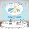 Party Decoration Custom Backdrop 1st Birthday Supplies Baby Shower Circle Background Cover Pocall Decorations