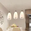 Pendellampor moderna led lampglas vita lampor hanglampor för matsal levande hembelysning fixtur