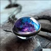 Подвесные ожерелья Neba Galaxy Double -Sided Вращение для Wome Men Universe Planet Glass Art Picture