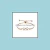 Link Chain Fashion Infinite Charm Bracelet Bangle For Women Elegant Adjustable Size Sier Plating Box Trendy Jewelry Gift Drop Deliv Dhajz