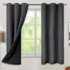 Cortinas cortinas cortinas para quartos Térmicos Térmicos para reduzir o ruído e as persianas (42 x 63 polegadas cinza escuro 2