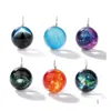 Charms Arrival Universe Luminous Galaxy Glass Ball Pendants Charm For Necklace Bracelet Fashion Shape Diy Jewelry Making Drop Delive Dhtkd