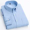 Men's Casual Shirts Stylish Men's Oxford Striped Shirt Fashion Regular Fit Button-down Collar Classic High Quality Soft