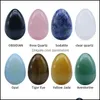 Stone Nonporous Natural 16X22Mm Egg Shaped Seven Chakras Healing Crystal Small Ornaments Drop Delivery Jewelry Otd5L