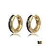 Hoop Huggie Fashion Jewelry Women Earring Colorf Drip Oil Earrings For Anniversary Party Gift Piercing Pendient Drop Delivery Otorw