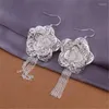 Boucles d'oreilles pendantes lustre belles fleurs argent 925 plaqué vente de bijoux de mode de haute qualité cadeaux de vacancesDangle Kirs22