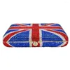 Sacs de soirée Sac en cristal de luxe Artisanat Union Jack Fashion Designer Day Embrayages UK Drapeau Femmes Sacs à main De Mariage De Mariée Bourse