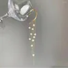 Dange oorbellen Pearl Tassel Long - elf oormanchetjes Niet -doorboorde feeënclips sieradencadeau voor vrouwen