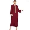 Casual Kleider Mit Kapuze Abaya Lose Ethnische Lange Kleid Frauen Band Stickerei Dubai Marokkanischen Kaftan Mode Muslimischen Arabischen RobeKleidung Eid