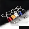 Key Rings Fashion Creative Car 6 Speed ​​Gear Head Blower Handmatige transmissiehendel Refit metalen hanger Keychains Drop levering Jood Otosh