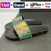 2023 Designer Slippers Slides Sandals Flat slide Mens Womens Luxury Slipper with Original Box Dust Bag Summer Beach sandal Platform Rubber men Shower Casual Shoes