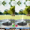 Garden Decorations Solar Water Fountain 1W Mini draagbare zwevende pomp met 10 sproeiers voor achtertuinvijver buiten