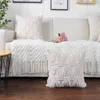 Pillow Cotton Cover With 45x45cm Soft Tufted Moroccan Style Macrame For Boho Living Room Bed Sofa Zip Open