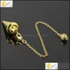 Collares pendientes Cono Pendum de metal para cobre antiguo Goldcolor Pendo espiritual Radiestesia Healing Pende Jewelry Drop Delivery Pend Dhamx