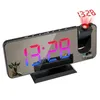 Orologi da tavolo 2023 Led Grande schermo Specchio Dual Alarm Clock Rgb Elettronico Cambio colore graduale Decorazione Projecti G3l7