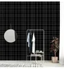 Wallpapers Modern Black 3 D Brick Waterproof PVC Wallpaper Roll For Walls Shop Kitchen Wall Decoration Papel De Parede