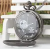 Pocket Watches grossist 10 PCS Black Christmas Panic Skeleton Hollow Out Steampunk god kvalitet halsband FOB PP108