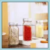 Herb Spice Tools Searning Jars Organizer Organizer Storage Holder Container Bottles with ER LIDS CAM SN3745 DROON DROOND HOM DHVDZ