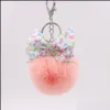 Porte-clés Doux Artificielle Fourrure De Lapin Bonne Qualité Boule En Peluche Porte-clés Mignon Pompon Porte-clés Sac Charme Bijoux Pour Femmes P52Fa Drop Del Dhfao