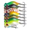 4cm 3.2g Popper Hook iscas duras iscas 8# ganchos agudos 7 cores engrenagem de pesca plástica mista 7 peças / lote B-13