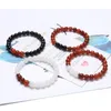 Bracelet de Distance pour couples, brins de perles, pierre d'agate naturelle, blanc, noir, rouge, pour femmes et hommes, symbole d'amour, bijoux