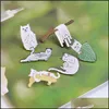 Pins broches cartoon email grappige luie katten met banaanontwerp broche pins dierenknop rapel cor badge voor vrouwen mannen kind fashi otwok