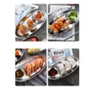 Bowls Stainless Steel Divided Dinner Tray Lunch Container Plate 2-Section Snack Serving Meal Dish Plates For School Canteen 2023