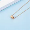 Pendant Necklaces Fashion Set Zircon Jewelry 2023 Trend 500mm Stainless Steel European American Necklace For Women Rose Gold Pendants YMS N2