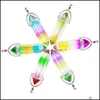 Arts et artisanat couleur grad verre cristal hexagone gu￩rison des pendentifs chakra charmes pour boucles d'oreilles bricolage collier bijoux de fabrication de drop dhba1