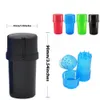 Roken kleurrijke mini plastic grinder tabakskruid kruid slijmwerkbreker voor kruidenmachine met airtainer opslagcontainer kast