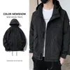 Chaquetas para hombre Estilo coreano Moda Personalidad Bolsillo Chaqueta informal Herramientas Con capucha Hombres Primavera y otoño Ropa suelta de gran tamaño para hombre