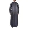 Etniska kläder saudi arabiska blanka thobe dubai abaya män broderi muslimska kläder djellaba man islam qamis robe kaftan kurt
