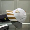 Kulkapslar män kvinnor baseball cap grossist boll kepsar toppar kvalitet rand bokstäver blommor avslappnad sunhat sunbonnet med 3 färger t230224