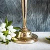 Decorazione per feste 10 pezzi 29 pollici di altezza oro argento metallo tromba vaso centrotavola vasi per fiori da sposa