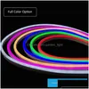 Led Strips Ac 110240V Flexible Rgb Neon Light Strip Ip65 Mti Color Changing 120Leds/M Rope Outdoor Add Remote Controller Power Drop Ote8I