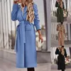 Women's Trench Coats All Match Stylish Lapel Tight Waist Winter Jacket Slim Lady Coat For Outdoor