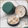 Boîtes à bijoux petite boîte portable affichage étui de voyage bouton de rangement en cuir organisateur à glissière 10x10x4.5cm emballage de livraison directe Otxz1
