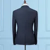 Herrenanzüge Blazer 2023 Solid Color Drei-teilig Anzug Western Youth Business Casual Single Row 1 Button Slim Slim