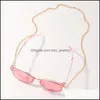 Glasögonkedjor Kvinnor Fashion Spectacle Chain Gold Sungasse Holder Halsband Eyewear Retainter Accessories Drop Delivery Otsod