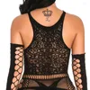 Kadınların Pijama See-olsa da Seksi Kadınlar Gecesi Nightgows Fishnet Lingerie Babydall iç çamaşırı içi boş erotik yükseklik elastik bodycon elbise