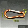 Ключевые кольца Colorf Aluminum Carabiner Shape Snap Snap Loking Learing Chepchain Высококачественный мини -карабинерские аксессуары CARABINERS DHS DELIVE DHKQ6