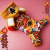 Dog Apparel Chinese Year Clothing Jumpsuit Winter Pets Small Clothes Romper Overalls Warm Costume Coat Outfit