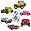 Shoe Parts Accessories 20Pc/Set Cars Drive Mobile Pattern Croc Jibz Charms 2D Soft Plastic Clog Pins Buttons Charm Buckles Decorat Dhwg4